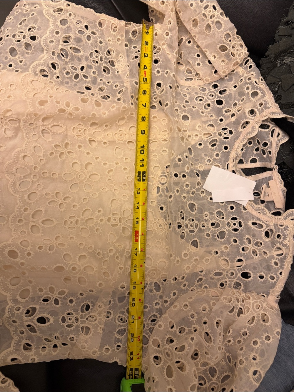 H&M Cream Eyelet Lace dress - Picture 6 of 7